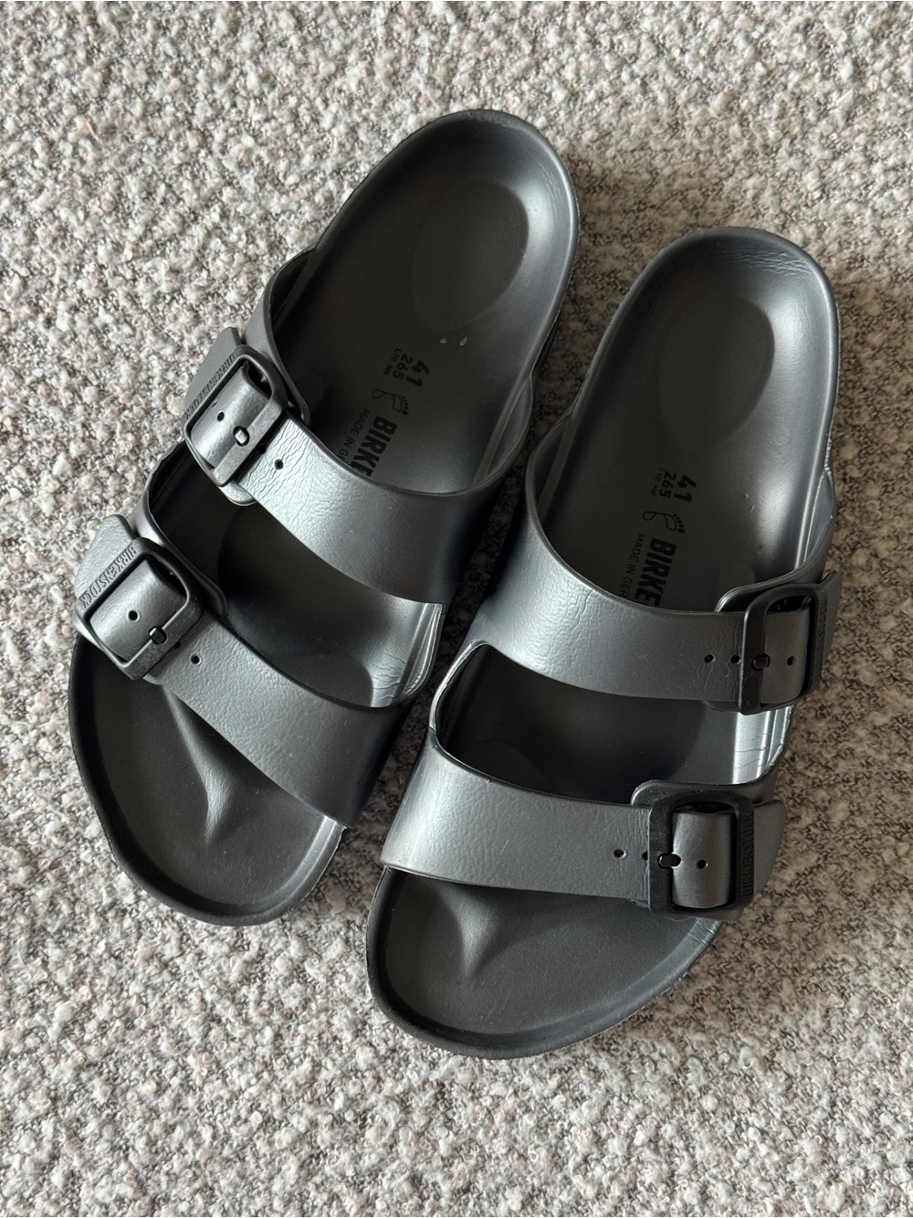 Birkenstock Arizona EVA Sandals in metallic anthracite | 41